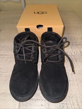 UGG Black Suede Lace-Up Ankle Boots